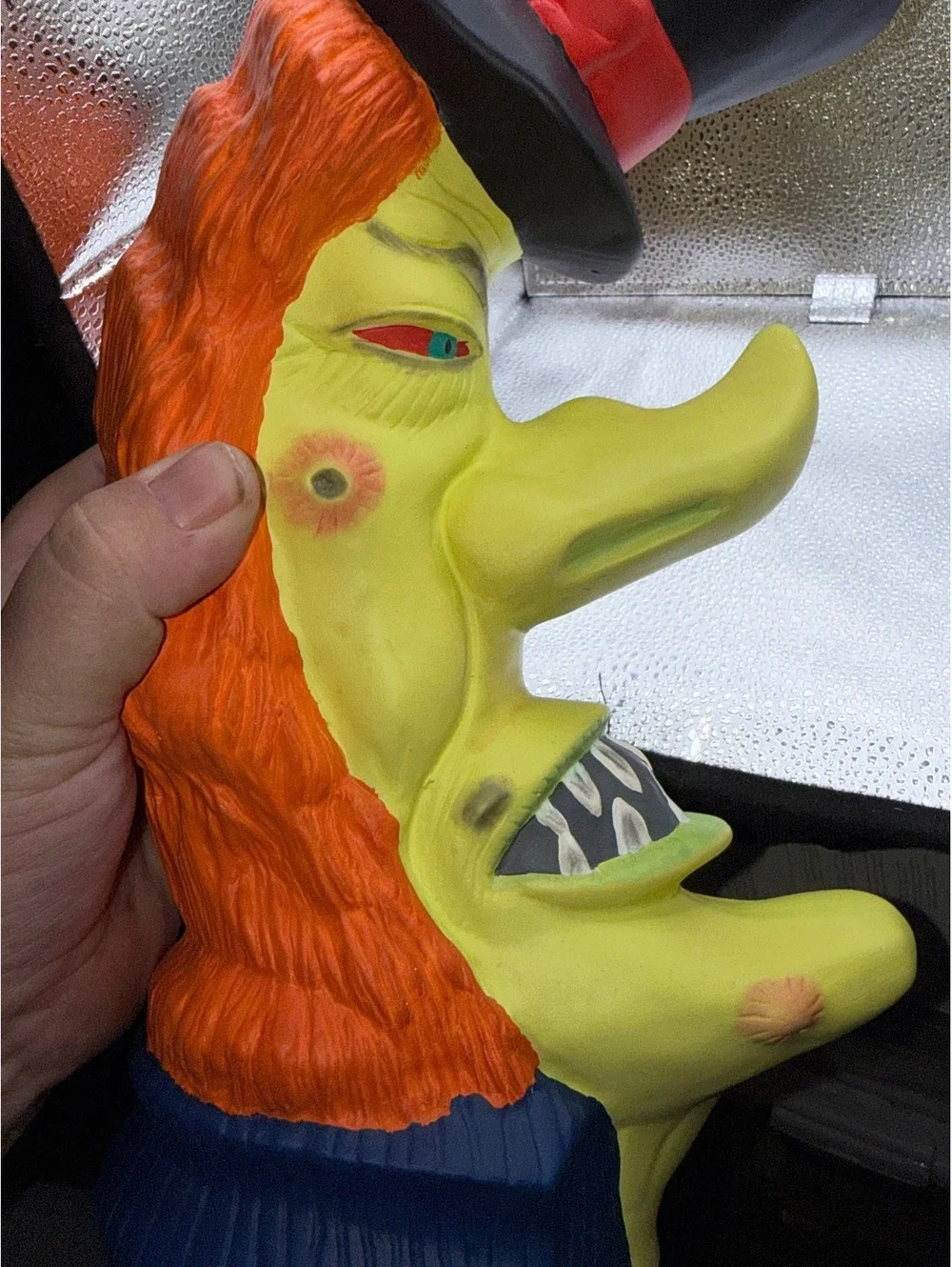 Vintage Witch Head Halloween Decoration with Top Hat